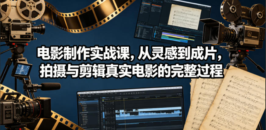 电影制作实战课,从灵感到成片,拍摄与剪辑真实电影的完整过程【原创双语字幕】-皮皮网创