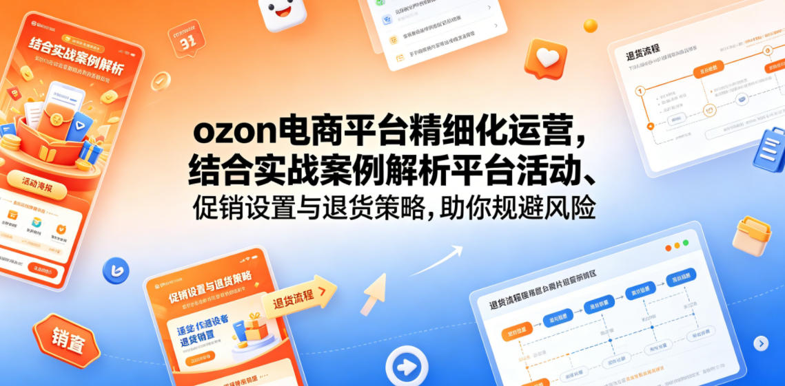ozon电商平台精细化运营,结合实战案例解析平台活动、促销设置与退货策略,助你规避风险、提升销量-皮皮网创