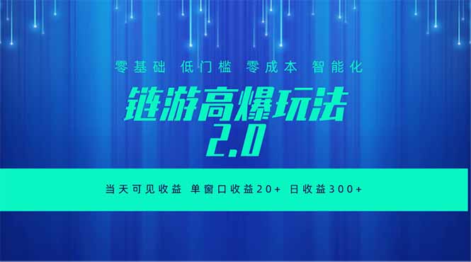 全新链游2.0当天可见收益,零基础也可以矩阵操作-皮皮网创