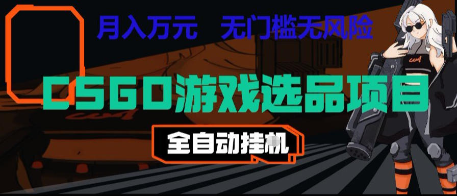 CSGO游戏自动扫货项目,全自动运行,月入1W,无风险,长期稳定可以做【揭秘】-皮皮网创