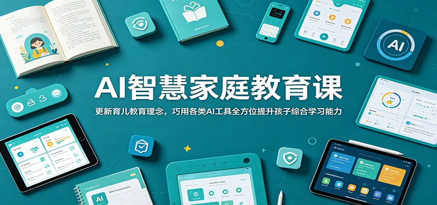 AI智慧家庭教育课：更新育儿教育理念，巧用各类AI工具全方位提升孩子综合学习能力-皮皮网创