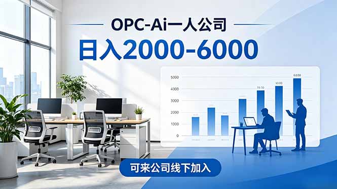 2026创业新风口—OPC一人公司模式震撼首发!日收益2000-6000+,项目绿色长久,安全稳健,合...-皮皮网创