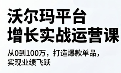 沃尔玛平台增长的实战运营课-皮皮网创