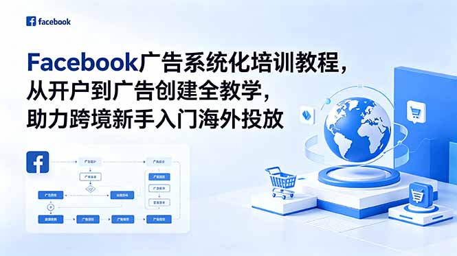 Facebook广告系统化培训教程,从开户到广告创建全教学,助力跨境新手入门海外投放-皮皮网创