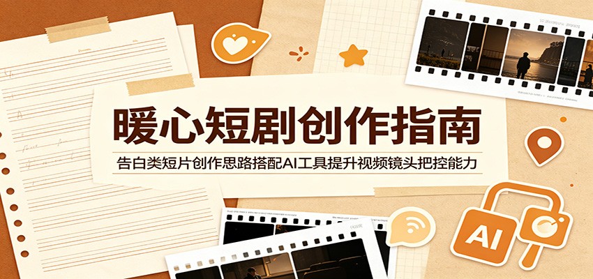 暖心短剧创作指南:告白类短片创作思路搭配AI工具提升视频镜头把控能力-皮皮网创