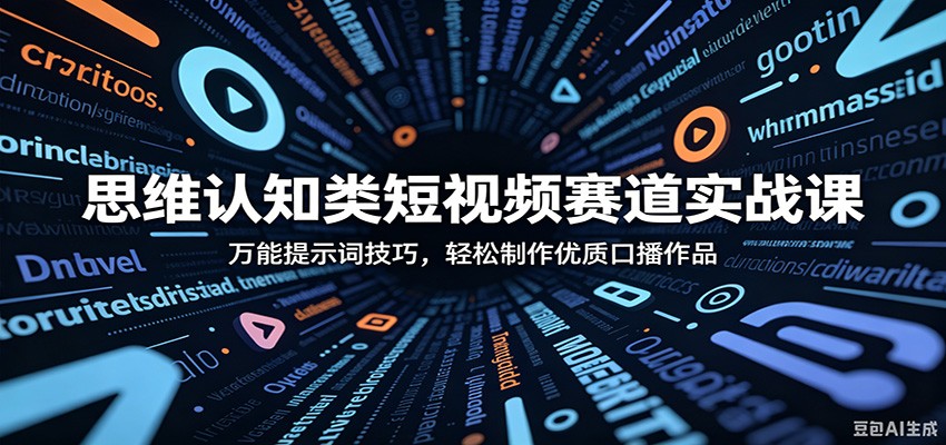 思维认知类短视频赛道实战课:万能提示词技巧,轻松制作优质口播作品-皮皮网创