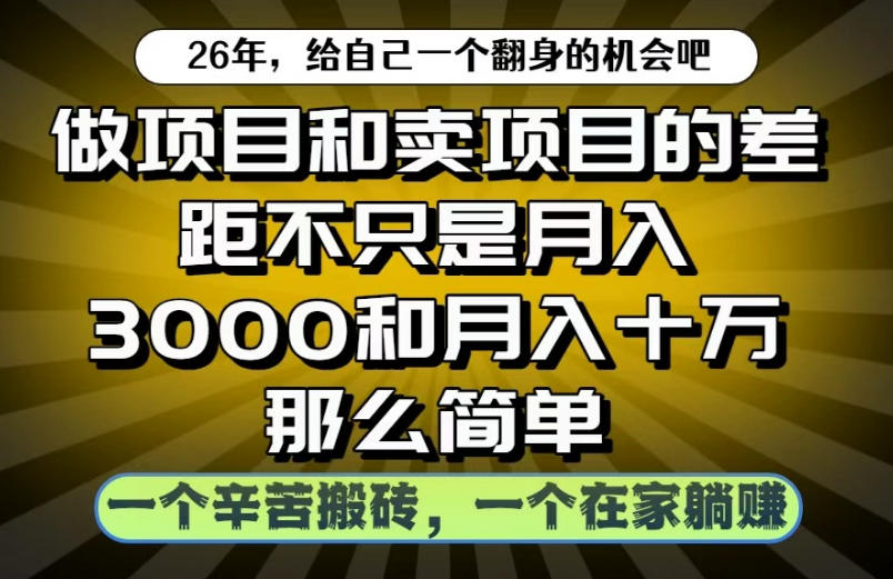 做项目和卖项目不只是月入3K和10W那么简单，一个努力搬砖，一个在家躺賺【揭秘】-皮皮网创