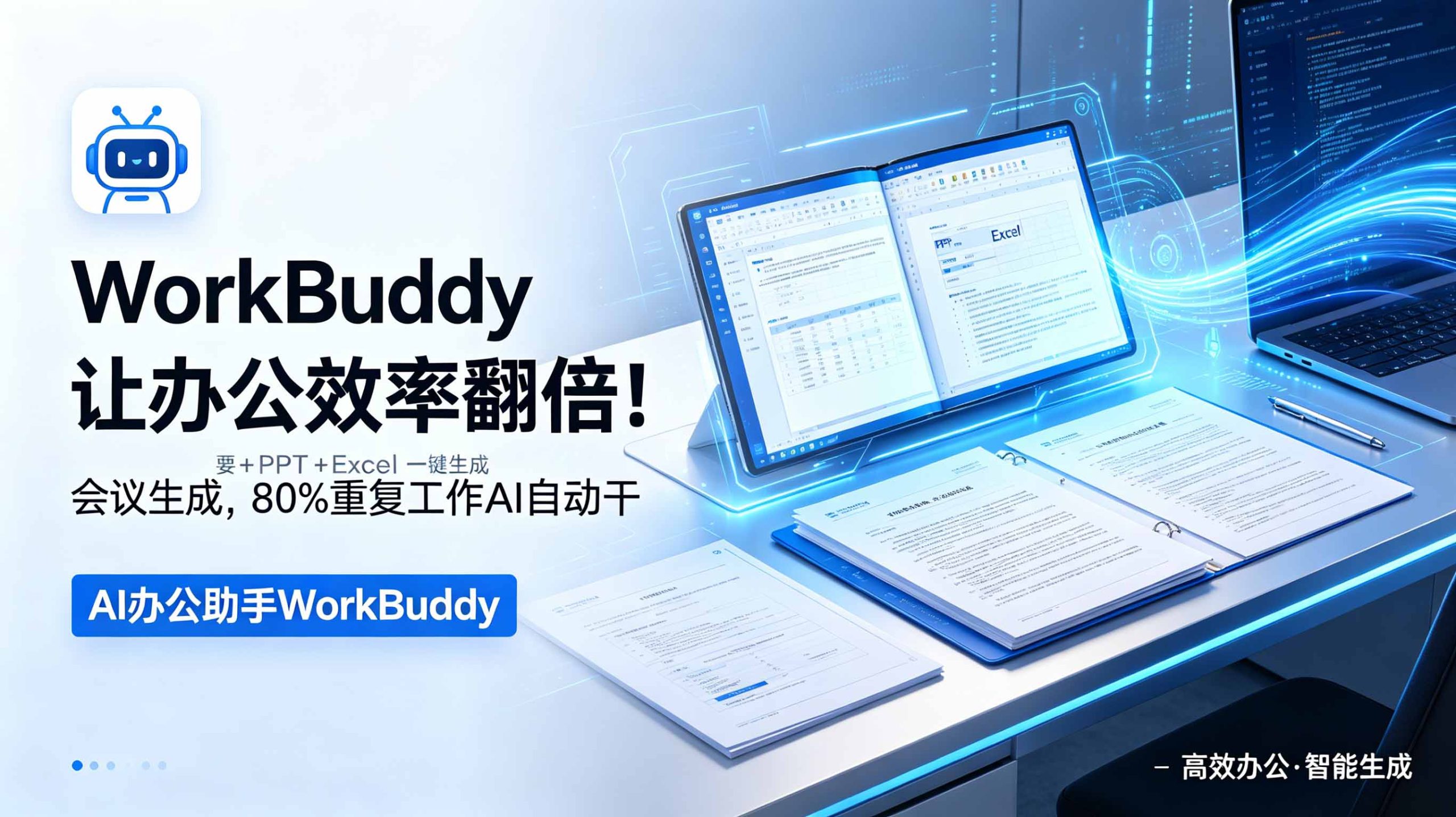WorkBuddy让办公效率翻倍！会议纪要+PPT+Excel一键生成，80%重复工作AI自动干-皮皮网创