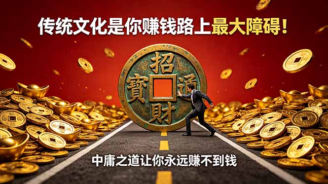 付费文章:传统文化是你赚钱路上最大障碍!中庸之道让你永远赚不到钱-皮皮网创
