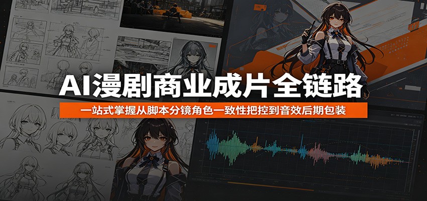 AI漫剧商业成片全链路:一站式掌握从脚本分镜角色一致性把控到音效后期包装-皮皮网创