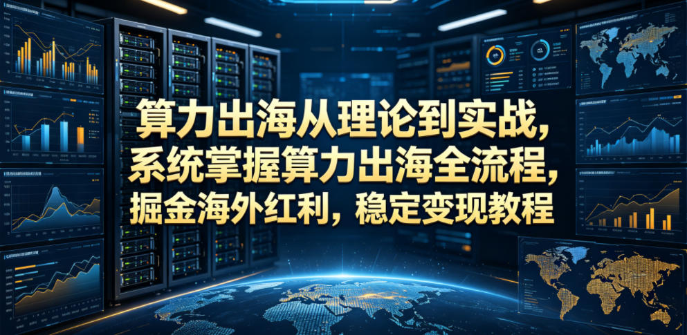 算力出海从理论到实战,系统掌握算力出海全流程,掘金海外红利,稳定变现教程-皮皮网创