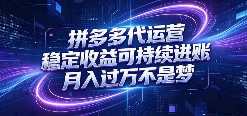 拼多多代运营，小白也能轻松月入过万，真实运营数据可查，全托管代运营-皮皮网创