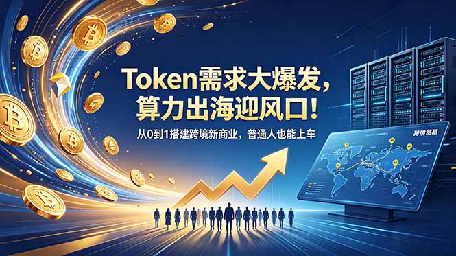 Token需求大爆发,算力出海迎风口!从0到1搭建跨境新商业,普通人也能上车-皮皮网创