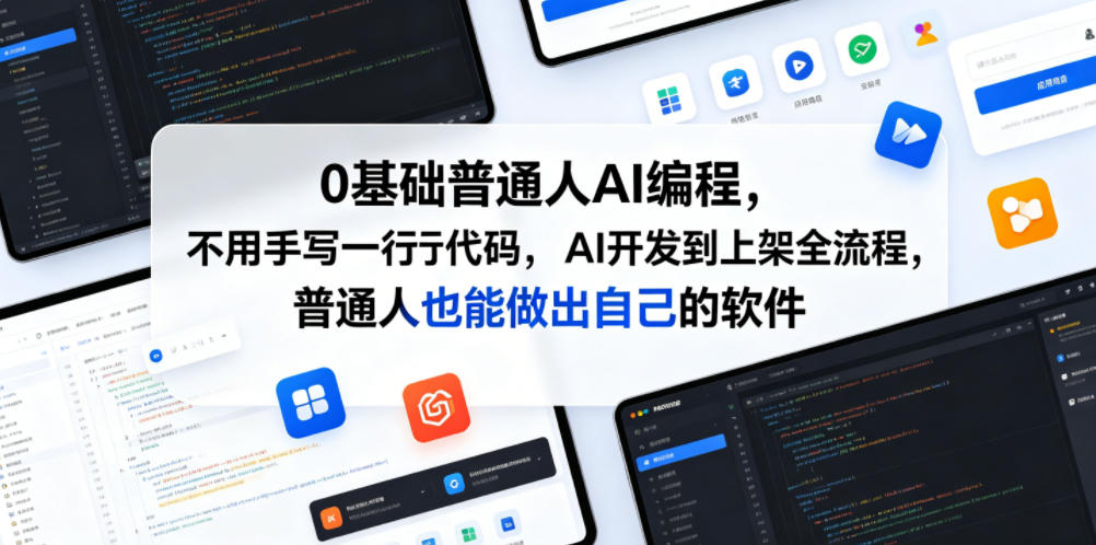 0基础普通人AI编程,不用手写一行代码,AI开发到上架全流程,普通人也能做出自己的软件-皮皮网创