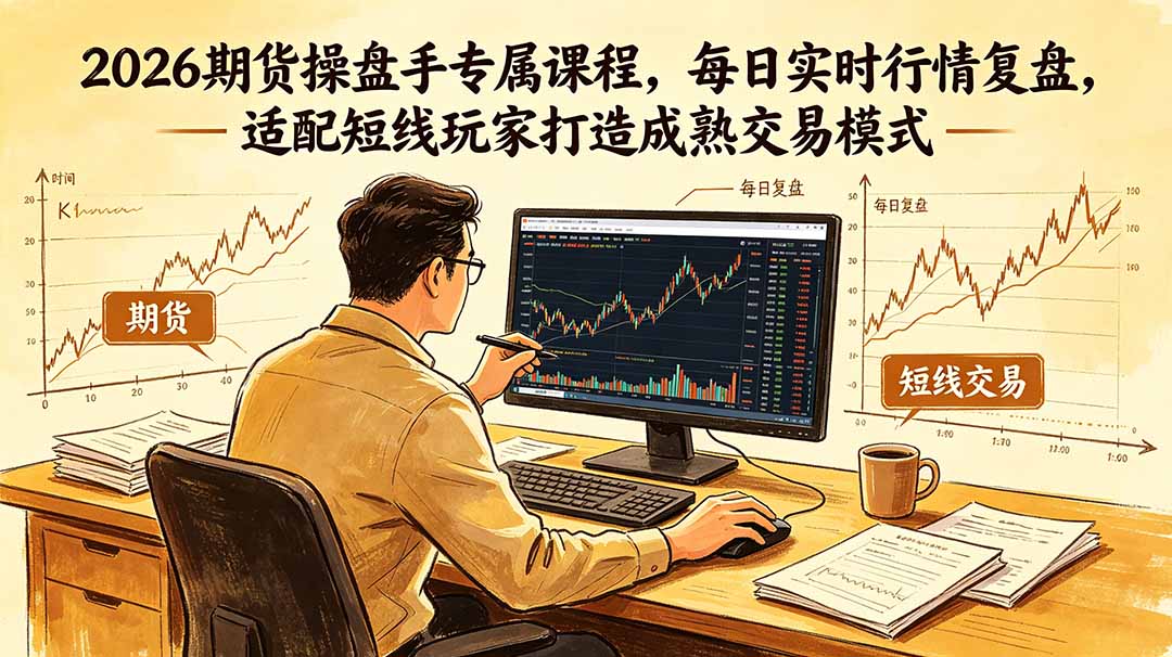 2026期货操盘手专属课程-更新6月,每日实时行情复盘,适配短线玩家打造成熟交易模式-皮皮网创