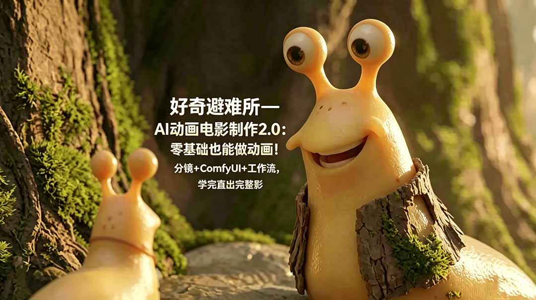 好奇避难所—AI动画电影制作2.0:零基础也能做动画!分镜+ComfyUI+工作流,学完直出完整影片-皮皮网创