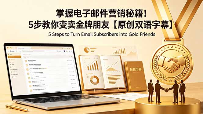 掌握电子邮件营销秘籍!5步教你变卖金牌朋友【原创双语字幕】-皮皮网创