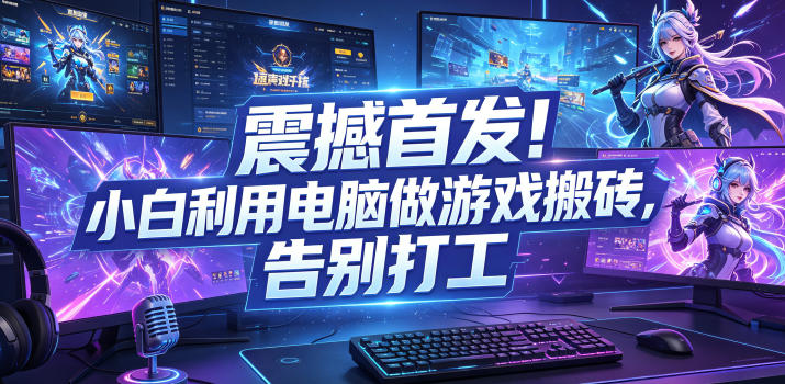 震撼首发!小白利用电脑做游戏搬砖,告别打工【揭秘】-皮皮网创