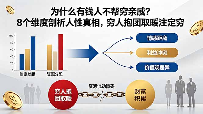 付费文章：为什么有钱人不帮穷亲戚？8个维度剖析人性真相，穷人抱团取暖注定穷-皮皮网创