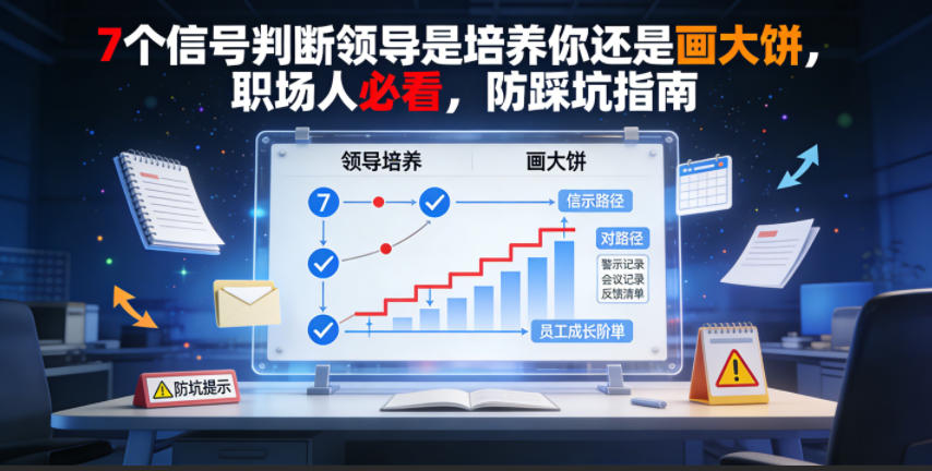 付费文章:7个信号判断领导是培养你还是画大饼,职场人必看,防踩坑指南-皮皮网创