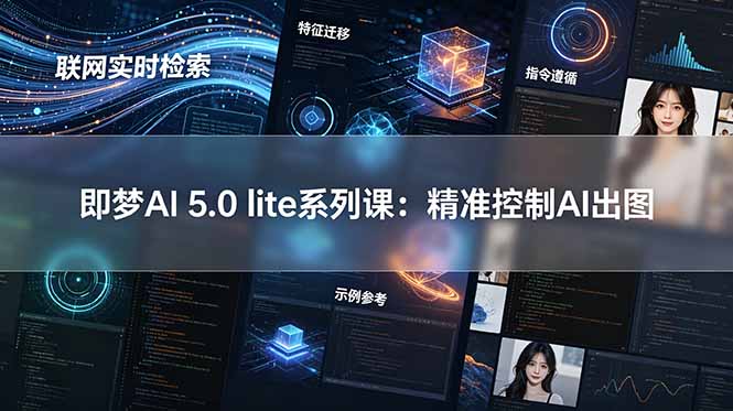 即梦AI 5.0 lite实战课：联网实时检索+特征迁移+指令遵循+示例参考，精准控制AI出图-皮皮网创