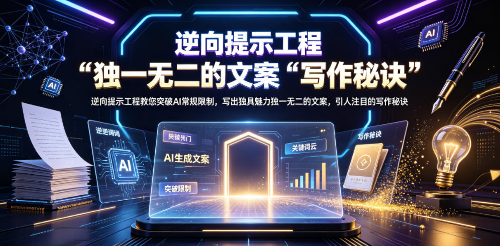 逆向提示工程教您突破AI常规限制，写出独具魅力独一无二的文案，引人注目的写作秘诀【原创双语字幕】-皮皮网创