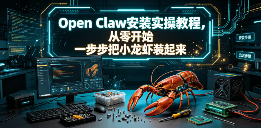 Open Claw安装实操教程，从零开始一步步一步步把小龙虾装起来-皮皮网创