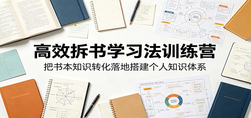 高效拆书学习法训练营，把书本知识转化落地搭建个人知识体系-皮皮网创