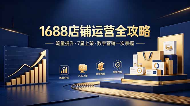 1688店铺没流量？产品上架不到7星？数字营销不会投？全套运营技能一次学(更新6月-皮皮网创