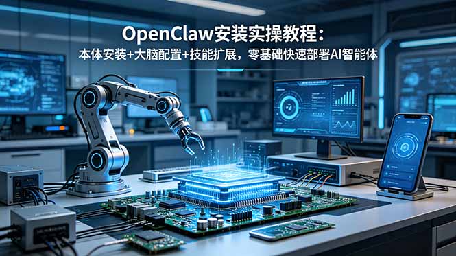 OpenClaw安装实操教程：本体安装+大脑配置+技能扩展，零基础快速部署AI智能体-皮皮网创