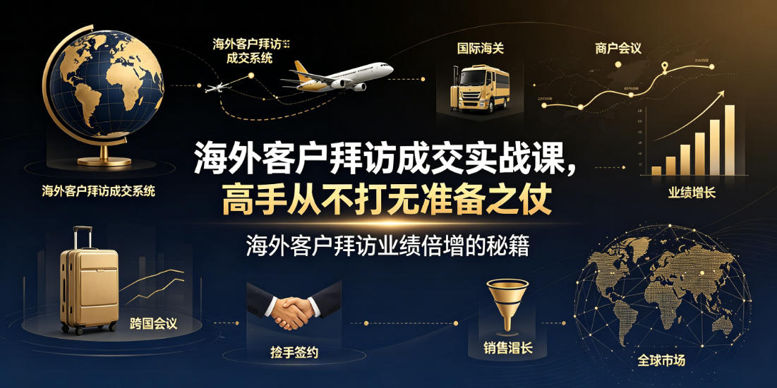 海外客户拜访成交实战课,高手从不打无准备之仗,海外客户拜访业绩倍增的秘籍-皮皮网创