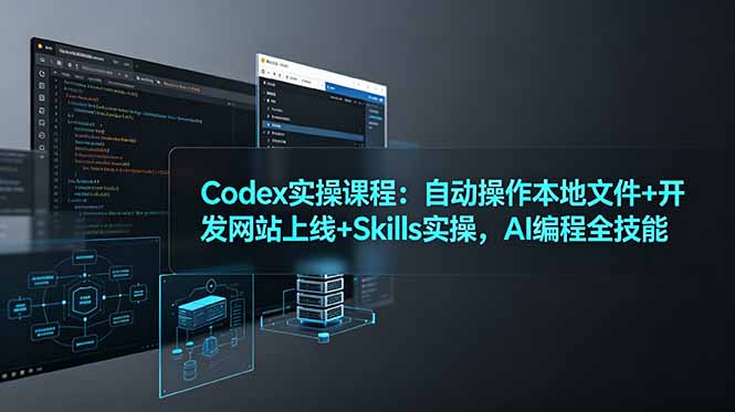 Codex实操课程:自动操作本地文件+开发网站上线+Skills实操,AI编程全技能-皮皮网创