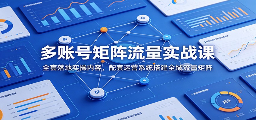 多账号矩阵流量实战课：全套落地实操内容，配套运营系统搭建全域流量矩阵-皮皮网创
