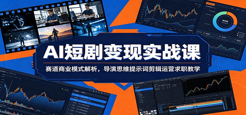 AI短剧变现实战课：赛道商业模式解析，导演思维提示词剪辑运营求职教学-皮皮网创