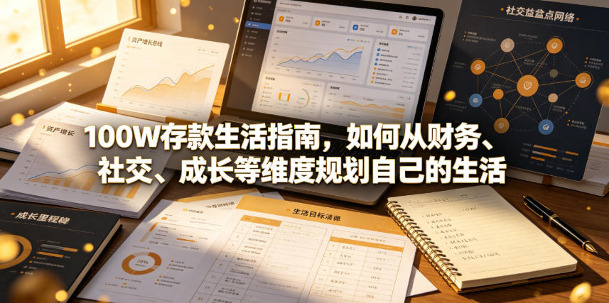 付费文章：100W存款生活指南，如何从财务、社交、成长等维度规划自己的生活-皮皮网创