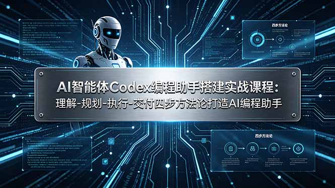 AI智能体Codex编程助手搭建实战课程：理解-规划-执行-交付四步方法论打造AI编程助手-皮皮网创
