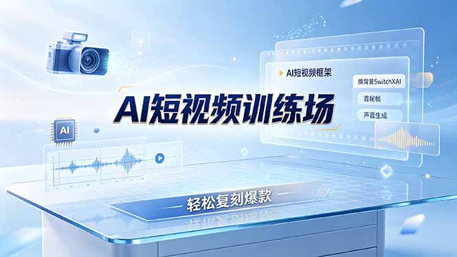 老陈AI短视频训练场：AI短视频框架+换背景SwitchXAI+首尾帧+声音生成，轻松复刻爆款-皮皮网创