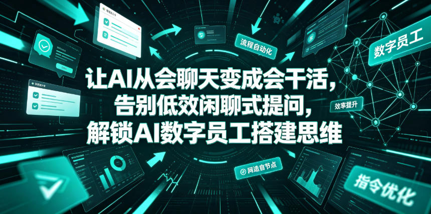 让AI从会聊天变成会干活,告别低效闲聊式提问,解锁AI数字员工搭建思维-皮皮网创
