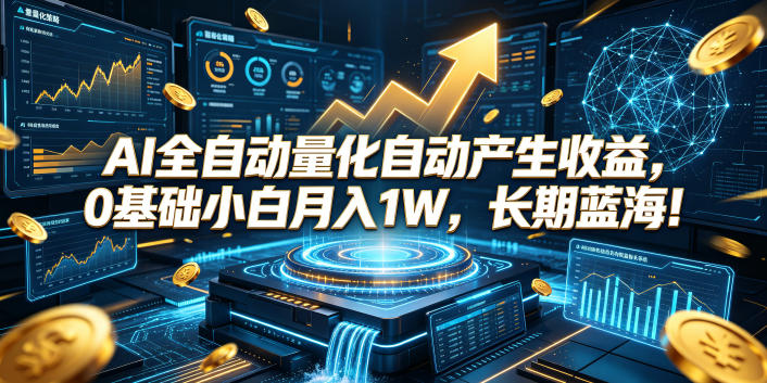AI全自动量化自动产生收益,0基础小白月入1W,长期蓝海!【揭秘】-皮皮网创
