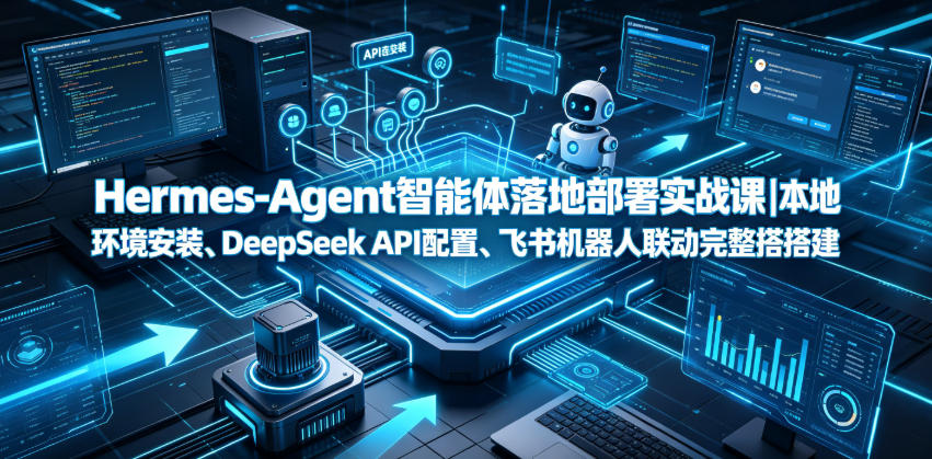 Hermes-Agent智能体落地部署实战课|本地环境安装、DeepSeek API配置、飞书机器人联动完整搭建教程-皮皮网创