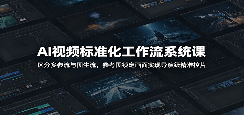 AI视频标准化工作流系统课:区分多参流与图生流,参考图锁定画面实现导演级精准控片-皮皮网创