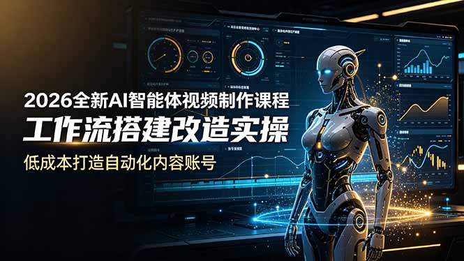 2026全新AI Codex智能体视频制作课程，工作流搭建改造实操，低成本打造自动化内容账号-皮皮网创