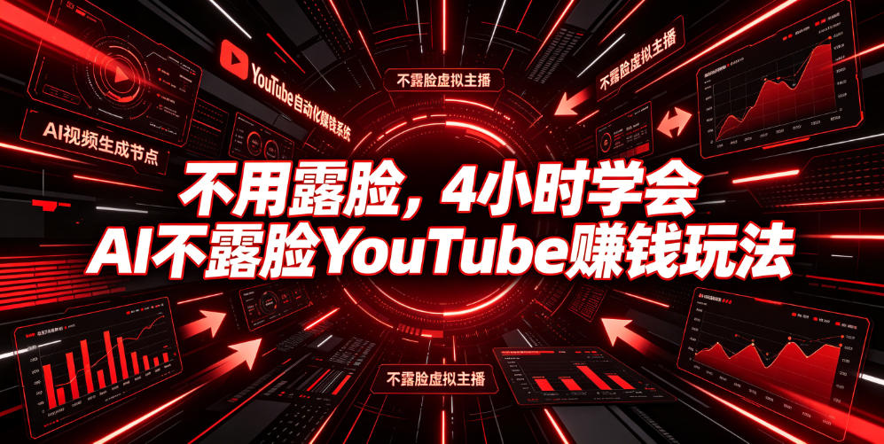 不用露脸，4小时学会AI不露脸YouTube賺钱玩法【原创双语字幕】-皮皮网创