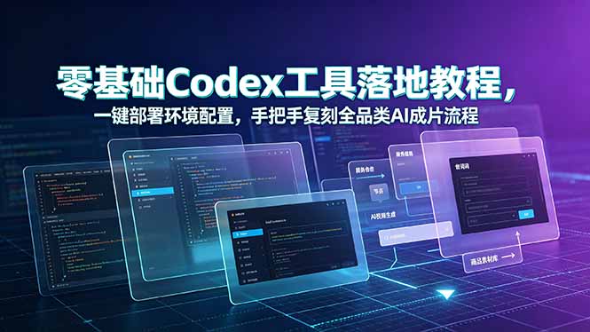 零基础Codex工具落地教程，一键部署环境配置，手把手复刻全品类AI成片流程-皮皮网创