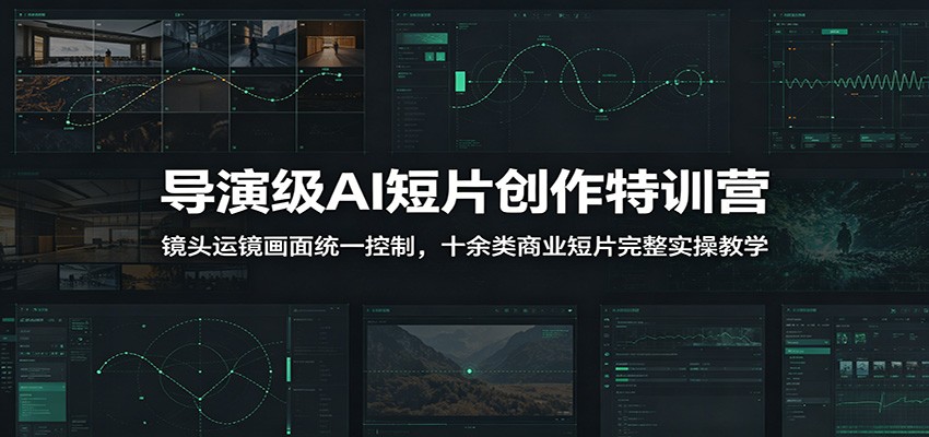 导演级AI短片创作特训营:镜头运镜画面统一控制,十余类商业短片完整实操教学(更新)-皮皮网创
