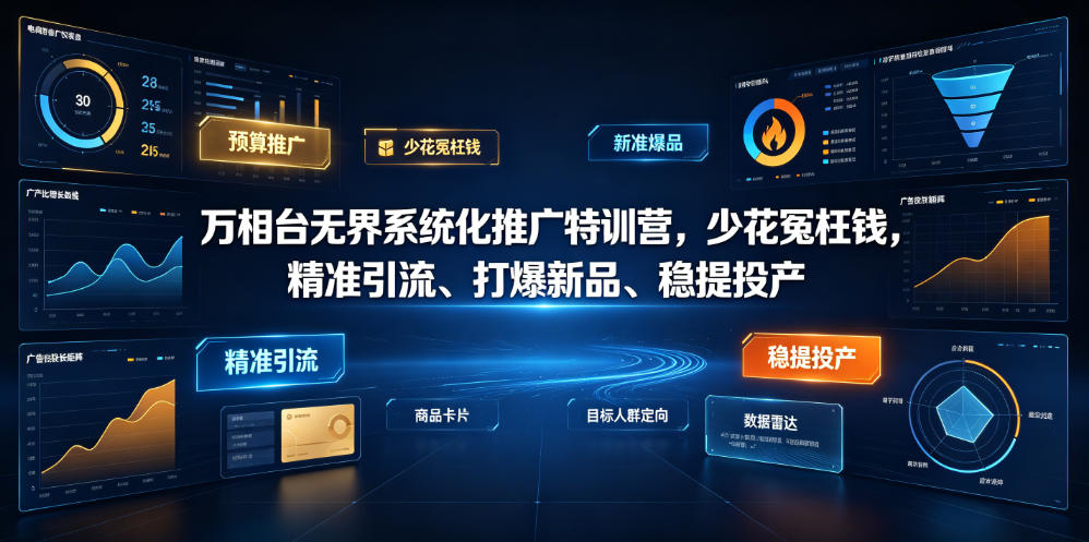 万相台无界系统化推广特训营VI0.0,少花冤枉钱,精准引流、打爆新品、稳提投产(全程录音+字幕)-皮皮网创