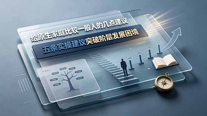 付费文章:给原生家庭比较一般人的几点建议,五条实操建议突破阶层发展困境-皮皮网创