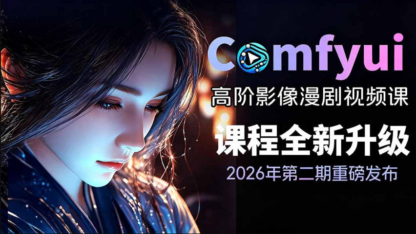 2026新版ComfyUI漫剧动画全流程实战课,0基础入门到进阶全流程动态漫,轻松实现流量变现-皮皮网创