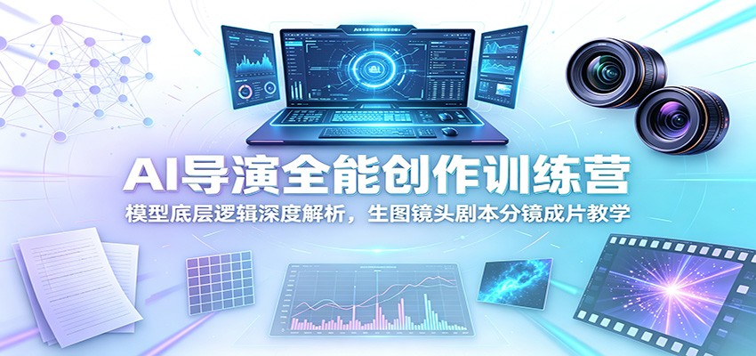 AI导演全能创作训练营:模型底层逻辑深度解析,生图镜头剧本分镜成片教学-皮皮网创