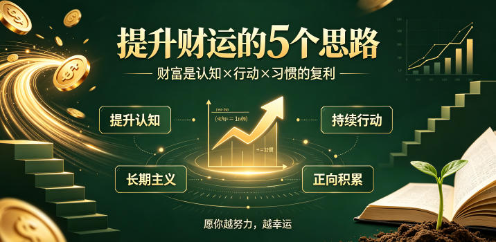 付费文章:提升财运的5个思路——财富是认知x行动x习惯的复利,愿你越努力,越幸运-皮皮网创